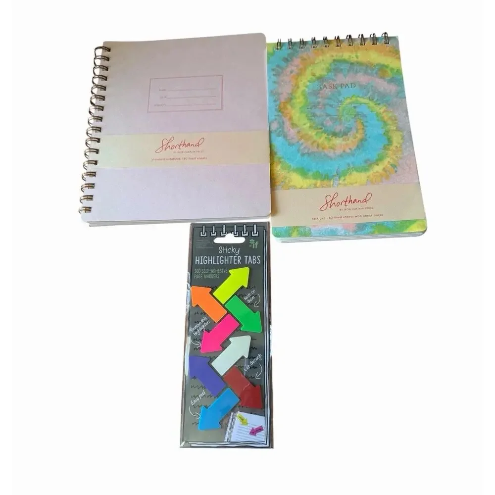 Shorthand by Iron Curtain Press Notebook Task Pad Set Modern Stationery Unused